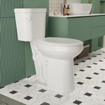 DeerValley 21 inch Extra Tall Toilets for Seniors, Two-Piece Toilets for Bathrooms With Comfort Seat, ADA Chair Height Toilet Elongated Bowl with 1.28 GPF Single Flush White DV-2F0143