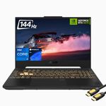 ASUS TUF Gaming Laptop, 15.6" FHD 144Hz Display, 12th Gen Intel 14-Core i7-12700H, GeForce RTX 4070 140W, 64GB RAM, 2TB NVMe 4.0, VR Ready, RGB KB, Tb 4, WiFi6, HDMI, RJ45, SPS HDMI Cable, Win 11 Pro