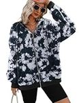Zeagoo Women's Oversized Zip Up Hoodies Fleece Jacket Casual 2024 Fall Winter Sweatshirts Drawstring Y2K Hoodies Teen Girls