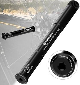 BIKQQUR Bicycle Front Hubs Thru Axle for RockShox Fork, Aluminum Alloy Quick Release Mountain Bike Front Fork Thru Axle Skewer for Rockshox Hubs, Black (15 x 100mm/ 110mm)