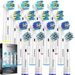 16 Pack o1brand Toothbrush Heads Compatible with ORAL B Electric Toothbrush, Medium Softness, Replacement Heads (ASSORTED PACK, 1 count (Pack of 16))