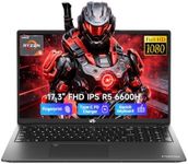 NIMO 17.3" AI-Creator-Laptop, 6-Core AMD R5 6600H 32GB RAM 1TB SSD (Beat i7-1355U up to 4.5GHz) Radeon 660M, FHD IPS 100W Fast PD for Video Editing, Multitasking, Remote Work & Study, 2-Yr Warranty