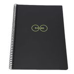 BAFOVY Reusable Smart Notebook, Spiral Bound with Waterproof Cover and 30 Sheets, for Efficient Note Taking with Smart Titles and Sync, 7.09 X 10.04 Inches, Black