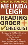 Melinda Leigh Reading Order and Checklist: The guide to the Midnight series, Morgan Dane books, She Can series, Bree Taggert series, Rogue novellas, Scarlet Falls series and Widow's Island novellas