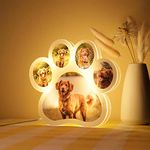Personalized Dog paw Photo Lamp Custom Photo Night Light Acrylic Board Nightlight Decor Room Bedside Lamp Gifts for Christmas Birthday Gifts Personalized Gift for Pet Lover