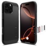 Spigen Tough Armor T (AI) MagFit Case for iPhone 16 Pro [Camera Control Button Covered] [MagSafe Compatible] [Military Grade Drop Protection] - Black