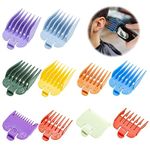 KIPTVO 10PCS Professional Hair Clipper Guards Combs, Replacement Spares Haircut Accesorries Set, Hair Clipper Guide Attachment Combs, Haircut Guard Set Accessories for Boys, Girls, Kids