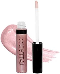 Palladio Lip Gloss, Pink Candy, Non-Sticky Lip Gloss, Contains Vitamin E and Aloe, Offers Intense Color and Moisturization, Minimizes Lip Wrinkles, Softens Lips with Beautiful Shiny Finish