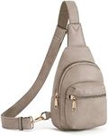 CLUCI Small Sling Bag for Women, Leather Crossbody Fanny Packs Trendy, Women's Chest Bag