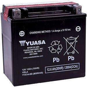 Yuasa YTX14-BS Maintence Free Battery with Acid Pack