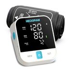 Automatic Upper Arm Blood Pressure Monitor with Backlit LED Display, Adjustable Large Cuff (8.7-16.5 inches / 22-42cm), One-Click Measurement, Heart Rhythm Detection, 2 Users, 240 Sets Memory