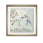 Hummingbird IV Bird Art Framed Colorful Floral Pictures Spring Giclee Canvas Prints Animals Wall Decor Painting