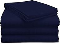 Split King Sheet Sets for Adjustable Beds Deep Pocket, Twin XL Fitted Sheet Sets for Adjustable Bed Split King 100% Extra Long Staple Cotton Deep Pocket Sheets 10-18 Inches Navy Blue Stripe