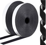 OXIOV Self Adhesive Hook and Loop Tape | Nylon Self Adhesive Heavy Duty Strips Fastener for Home Office School Car and Crafting Organization (Black) (2M*25 mm)