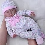 CHAREX Reborn Baby Dolls Girl with Realistic Veins, 17 inch Sleeping Newborn Baby Doll, Lifelike Vinyl Reborn Doll with Weighted Soft Cloth Body, Real Baby Doll, Birthday Gift Set for Kids Age 3+