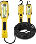 Aceland 1200 Lumen Corded LED Work Light with Outlet in Handle, COB LED, 6foot 16/3 AWG SJTW Cord, Magnetic on back