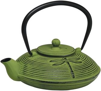 Avanti Dragon Fly Cast Iron Teapot, Green/Black, 770ml