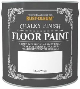 Rust-Oleum White Scratch-Resistant Floor Paint in Matt Finish - Chalk White 2.5L
