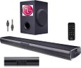 LG SQC1 Bluetooth 2.1 Channel 160W Soundbar with Wireless Subwoofer, remote and Optical connection - Black