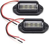 JEDEW License Plate Light (2 Pack), 12V 6-SMD LED License Plate Lamp Taillight for Truck SUV Trailer Van, Step Courtesy Lights, Dome/Cargo Lights