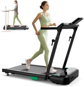 UREVO Foldimix 5 Treadmills for Home, Walking Pad with Adjustable Handle Bar, Multi-Functional Workstation Treadmill, Dual Brushless Motorized, 14-Point Shock Absorption, Compact Design