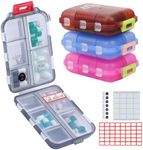 4 Pack Pill Case Portable Small Wee