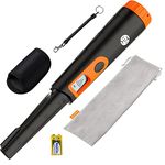 SUNPOW Metal Detector Pinpointer for Adults & Kids, Fully Waterproof, 360°Detection Handheld Pin Pointer Wand with LCD Screen, 3 Modes (Buzzer, Vibration ,Sound) for Treasure Hunting- OTMD08