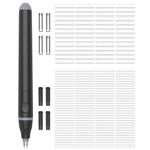 Foyucool Electric Eraser, Battery Operated Automatic Pencil Eraser with 220 Erasers Refills, 2 Erasers Sizes, Comfort Grip Art-Eraser for Drawing, Ideal for Artists, Students, Sketch, Engineers, Black