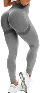 INSTINNCT Womens Leggings Yoga Pants Legging High Waist Butt Lift Booty Tummy Control Workout Pants Yoga Sport Gym Activewear (#2 Smile Booty Gray,S)