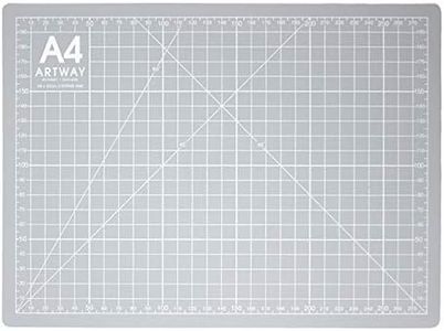 Artway A4 Cutting Mat – Self Healing – Double Sided - Grid Markings in Centimetres/Inches, Grey