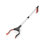 HIMM 32" Reacher Grabber Tool,Ultra Light Handheld Grabber Tool For Trash Pickup,Foldable Reacher Grabber Reach Any Place Without Bending,Aluminum Material (1*red)