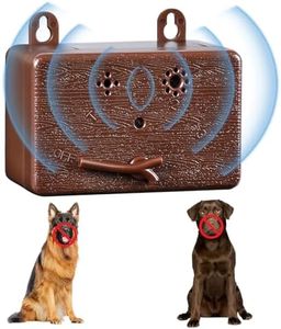 Ultrasonic Anti-Barking Dog, Bark Control Device 3 Adjustable Levels, Audible Bark Deterrent Control Device, Bark Deterrent 50 ft Range Neighborhood Dog Silencer Indoor/Outdoor Unit(Brown)