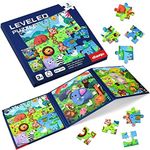 Magnetic Puzzles, Animal Puzzles for Kids Ages 3 4 5 6, Three -61pieces Wooden Jigsaw Puzzles Book Premium Puzzle for Toddlers, Preschool Educational Learning Toys Travel Games for Boys Girls