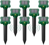 8 Pack Mole Repellent Solar Powered