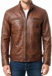 Men's Black Genuine Lambskin Leathe