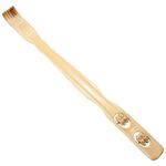 Frackson 18 inch Long Wooden Bamboo Massager Back Scratcher Itching,Body Relaxation with Body Stick Roller for Neck/Back/Shoulder Massager, Wood Back Scratcher Long Handle