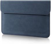 Allinside 13 Inch Laptop Sleeve Case for MacBook Air 13 2018-2024 (M2 A2681 M1 A2337)/ MacBook Pro 13 2016-2024 (M2 A2686 M1 A2338 A2251 A2289 A2159), PU Leather Envelope Laptop Case, Navy Blue