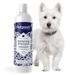 Petpost | Dog Whitening Shampoo - Best Lightening Treatment for Dogs with White Fur - Soothing Watermelon Scent - Maltese, Shih Tzu, Bichon Frise Approved 473 ml