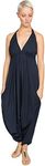 likemary Jumpsuits for Women - Comfortable & Sexy Onesie Halter Jumpsuit - One Size Rompers with Pockets - Sleeveless Jumper - One Piece Jumpsuits - Navy Blue