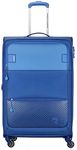 American Tourister Majoris Sp 70Cm Polyester, Fabric Check-In Speed_Wheel 8 Wheel Suitcase (Blue, 24 Inch, Medium Size)