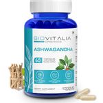 High Strength Ashwagandha Capsules 1000mg Herbal Sleep Aid Supplement for Men & Women Adults, Helps Fight Stress Support Energy & Mood, Promote Mind Restfulness - 60 Vegan Capsule