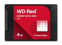 Western Digital 4TB WD Red SA500 NAS 3D NAND Internal SSD Solid State Drive - SATA III 6 Gb/s, 2.5"/7mm, Up to 560 MB/s - WDS400T2R0A