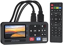 UNISHEEN HD Video Capture Box 1080P 60FPS Video to Digital Converter with 3" Screen, 4K HDMI/CVBS/VGA/YPBPR Inputs Video Recorder Capture from VCR, DVD, VHS Tapes, Hi8, Camcorders, Gaming Systems