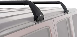 Rhino-Rack Roof Rack Compatible with Jeep Wrangler Unlimited JK JL JT Gladiator 4 Door Hard Top, Gutter Mount, Powder Coated Aluminum Vortex Bars, High Strength Glass Filled Nylon Legs, Black (SG59)