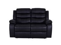 Dante Furniture Roma 2 Seater Leather Recliner Sofa (Black)