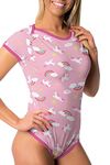 Littletude Pink Unicorn Rainbow ABDL Onesie - XS