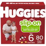 Huggies Little Movers Slip-On Diaper Pants, Size 6, 80 Count