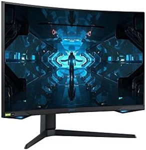 Samsung Monitor Gaming Odyssey G7 (C32G75), Curvo (1000R), 32", 2560x1440 (WQHD 2K), HDR 600, VA, 240 Hz, 1 ms, FreeSync Pro, G-Sync, HDMI, 2 USB 3, 2 Display Port, Ingresso Audio, HAS, Pivot