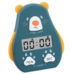 ONICORN® Kitchen Timer Cute Cartoon Shape Digital Countdown, Magnetic Short with LCD Display with Loud Alarm for Cooking, Sports, Studying, Cooking, Baking, Classroom (Pack of 1, Timer-C-Dark Blue)