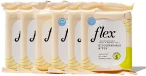 Flex Wipes | Flushable Feminine Wipes for Bodies, Menstrual Cups & Discs | Gentle on Intimate Areas | Dermatologist-Tested | 6 Packs x 12-Count